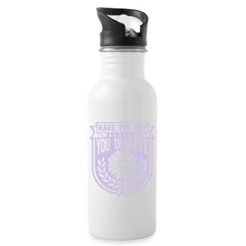 the day you deserve - Water bottle with straw - white - Right
