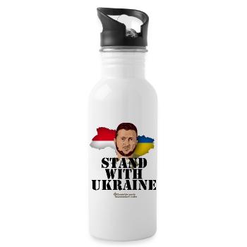 Ukraine Monaco T-Shirt - Gourde avec paille intégrée - blanc - Droite