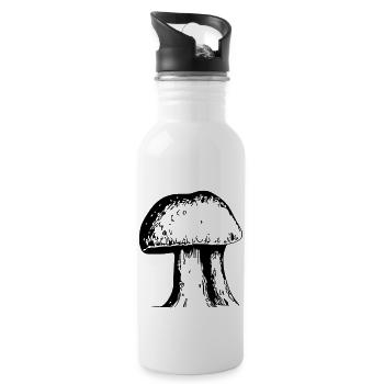 Champignons Champignons Champignons Vénéneux Mycologie Vecteur terreux - Gourde avec paille intégrée - blanc - Droite