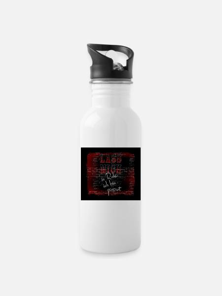 LASS MICH in Ruhe ich bin genervt - Mauspad - Trinkflasche mit integriertem Trinkhalm - Weiß