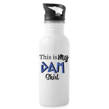 This is my DAM shirt - Percy Jackson inspired art - Water bottle with straw - white - Right