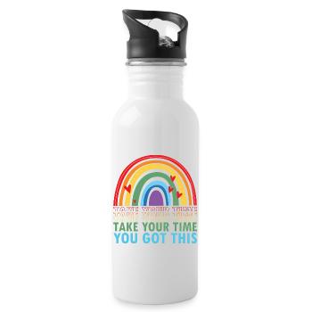 Dyslexia Therapy for Dyslexia Month - Water bottle with straw - white - Right
