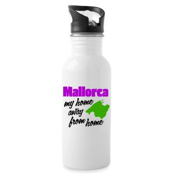 Mallorca - my home away from home - Water bottle with straw - white - Right