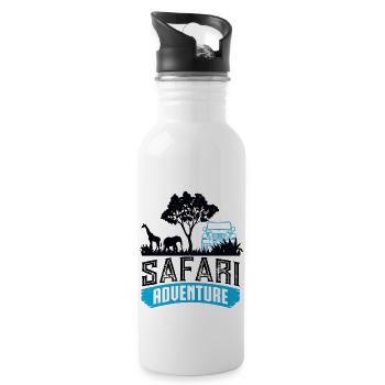 Safari Big Five - Water bottle with straw - white - Right