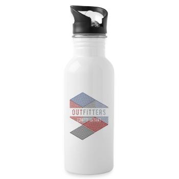 DRY GOODS VECTOR ILLUSTRATION - Water bottle with straw - white - Right