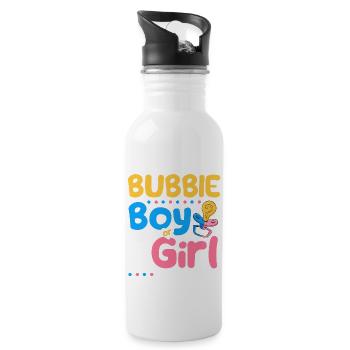 Pink or Blue Bubby Loves You Jewish Grandmother - Trinkflasche mit integriertem Trinkhalm - Weiß - Rechts