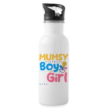 Pink or Blue Mumsy t’aime la meilleure maman de tous les temps - Gourde avec paille intégrée - blanc - Droite