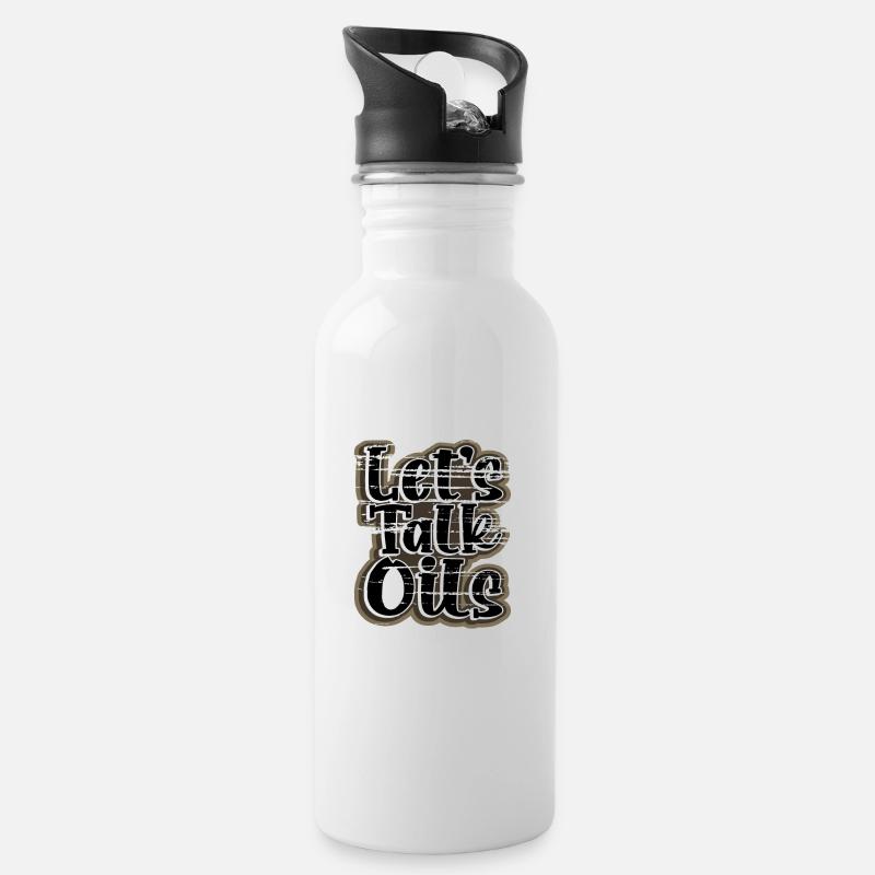 Ätherische Öle Geschenk lassen Sie uns reden Öle Spaß Essential - Trinkflasche mit integriertem Trinkhalm - Weiß