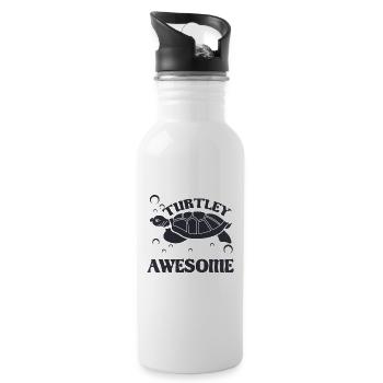 Mignon Turtley Awesome Turtle Lover Idée cadeau - Gourde avec paille intégrée - blanc - Droite