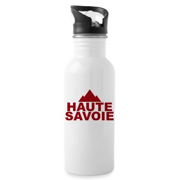 Montagne Haute Savoie - Gourde avec paille intégrée - blanc - Droite