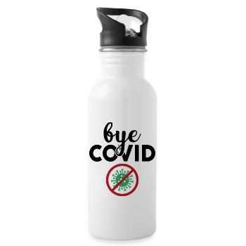 #Vaccinated - Water bottle with straw - white - Right