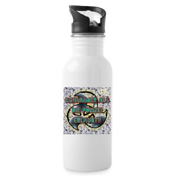 Schlimmer als...!! - Abbild - 2023 - Trinkflasche mit integriertem Trinkhalm - Weiß - Rechts