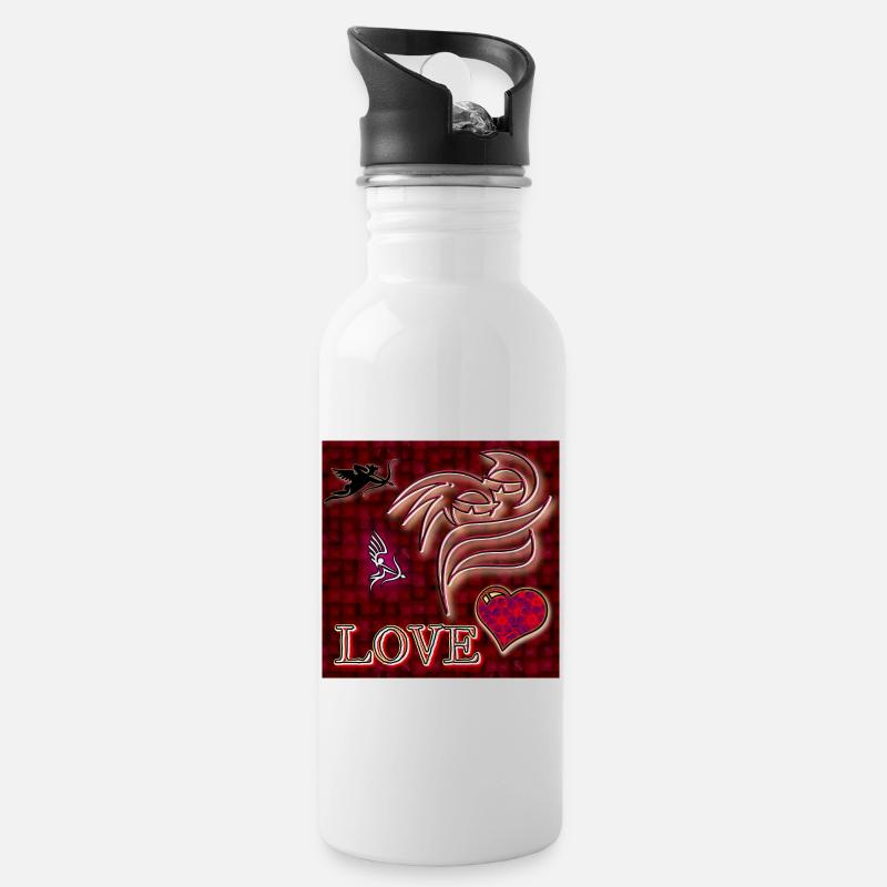 AMOUR - Image - 2023 - Gourde avec paille intégrée - blanc