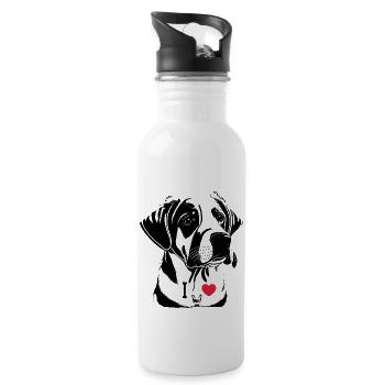 Funny dog lover shirts, Dog Lover Gifts - Gourde avec paille intégrée - blanc - Droite