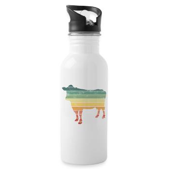 Cow Cows - Water bottle with straw - white - Right