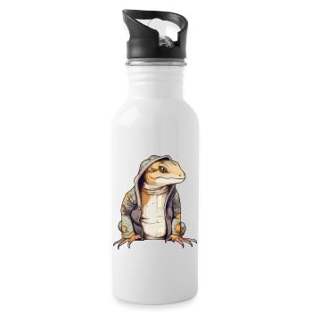 Fijo Salamander - Water bottle with straw - white - Right