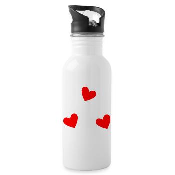 FATHER's DAY. HAPPY BIRTHDAY DAD. DAD. HAPPY BIRTHDAY - Water bottle with straw - white - Right