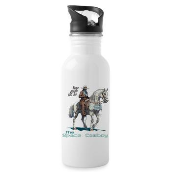 Space Cowboy - Water bottle with straw - white - Right
