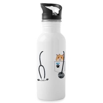 Veterinarian Costume School Career Day Outfit - Water bottle with straw - white - Right