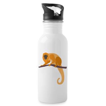 Wildtiere - Trinkflasche mit integriertem Trinkhalm - Weiß - Rechts