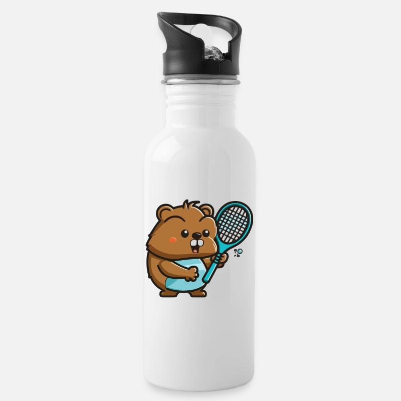 Serveur Beaver - Gourde avec paille intégrée - blanc
