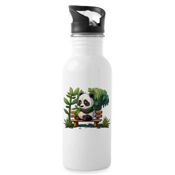 Bamboo Buffet - Water bottle with straw - white - Right