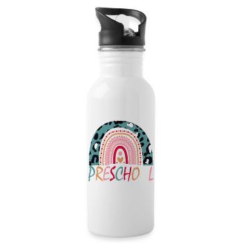 Preschool Crew Gift - Water bottle with straw - white - Right