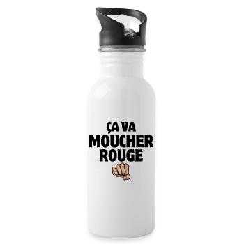 bagarre, bagarreur, coup de poing - Gourde avec paille intégrée - blanc - Droite