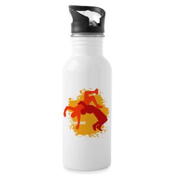 Wrestling Danger - Water bottle with straw - white - Right