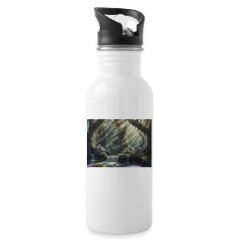 Forêt de magie - Gourde avec paille intégrée - blanc - Droite