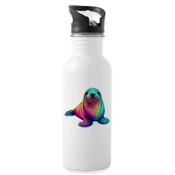 Seal - Water bottle with straw - white - Right