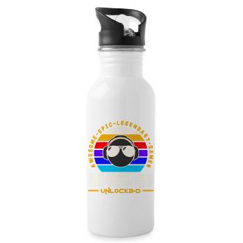 Stufe 41 - Trinkflasche mit integriertem Trinkhalm - Weiß - Rechts