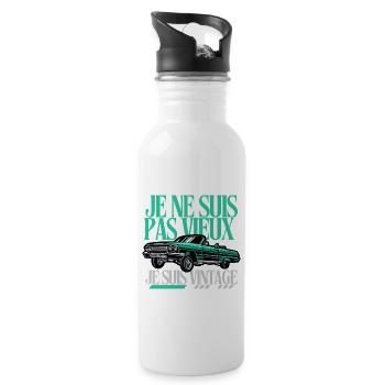 I'm not old I'm vintage - Water bottle with straw - white - Right