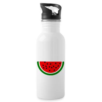 Free palestine - Water bottle with straw - white - Right