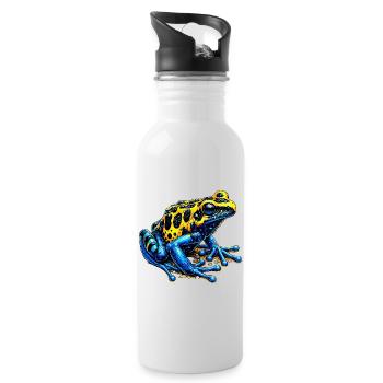 Frosch - Trinkflasche mit integriertem Trinkhalm - Weiß - Rechts