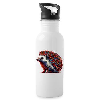 Igel - Trinkflasche mit integriertem Trinkhalm - Weiß - Rechts