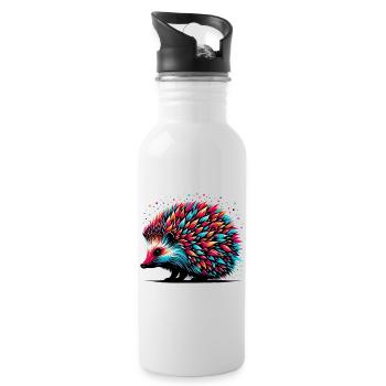 Igel - Trinkflasche mit integriertem Trinkhalm - Weiß - Rechts