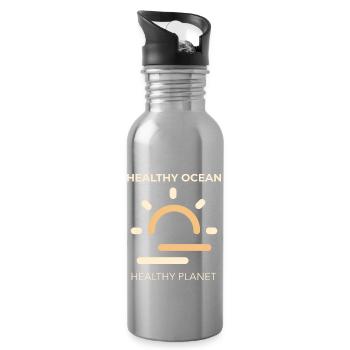 Marine Conservation - Water bottle with straw - silver - Right