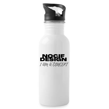 HARMFUL DESIGN FIRST COLLECTION - Water bottle with straw - white - Right