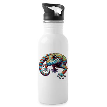Gecko - Water bottle with straw - white - Right