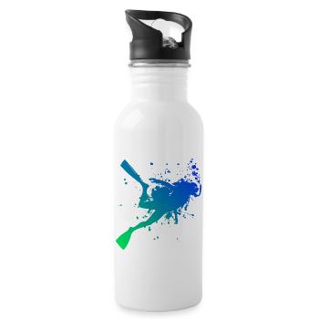 Plongeur Homme Plongeur Plongeur Femme Plongeur - Gourde avec paille intégrée - blanc - Droite