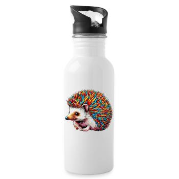 Hedgehog - Water bottle with straw - white - Right