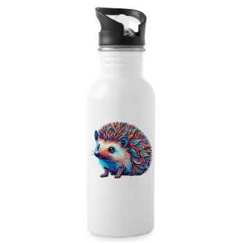 Igel - Trinkflasche mit integriertem Trinkhalm - Weiß - Rechts