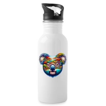 Koala - Trinkflasche mit integriertem Trinkhalm - Weiß - Rechts