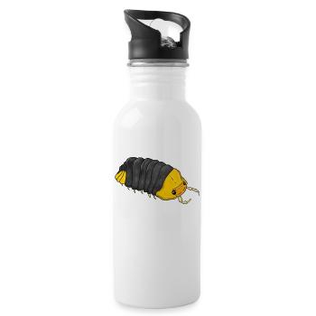 Cubaris sp Rubber Ducky, Nature Isopod Oase - Trinkflasche mit integriertem Trinkhalm - Weiß - Rechts