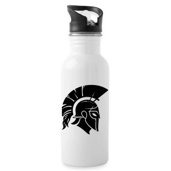 Sparta Spartanischer Krieger - Trinkflasche mit integriertem Trinkhalm - Weiß - Rechts