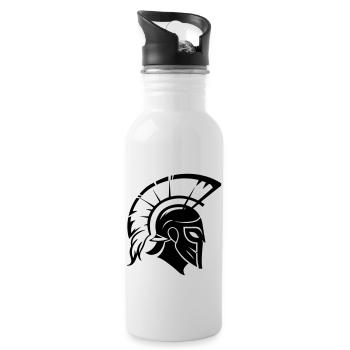 Sparta Spartanischer Krieger - Trinkflasche mit integriertem Trinkhalm - Weiß - Rechts