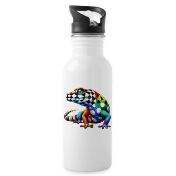 Gecko - Water bottle with straw - white - Right