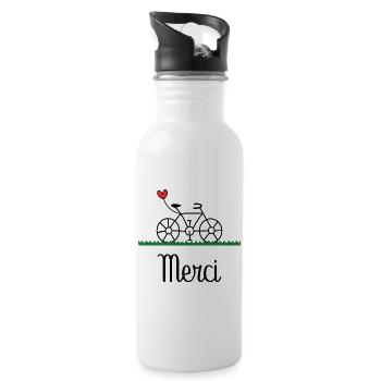 PAPA. OPA. VATERTAG. GELIEBTE. MEISTER. LEHRER - Trinkflasche mit integriertem Trinkhalm - Weiß - Rechts