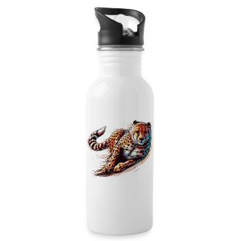 Guépard - Gourde avec paille intégrée - blanc - Droite